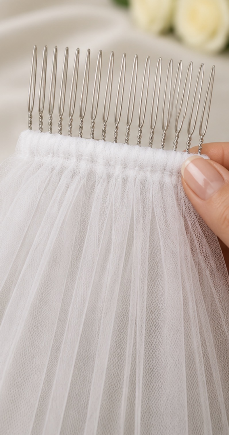 Skye — Plain Fingertip Veil wedding veil NZ photo 4