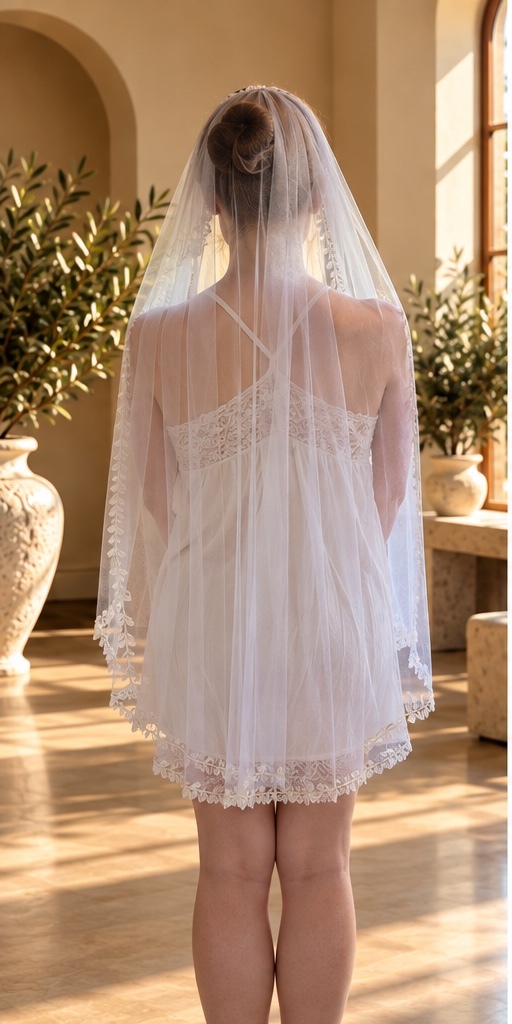 Olive 1m Veil wedding veil NZ photo 7
