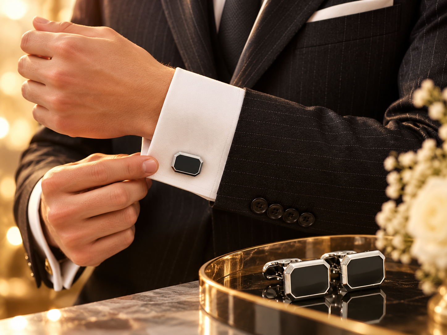 Classic Black Cufflinks