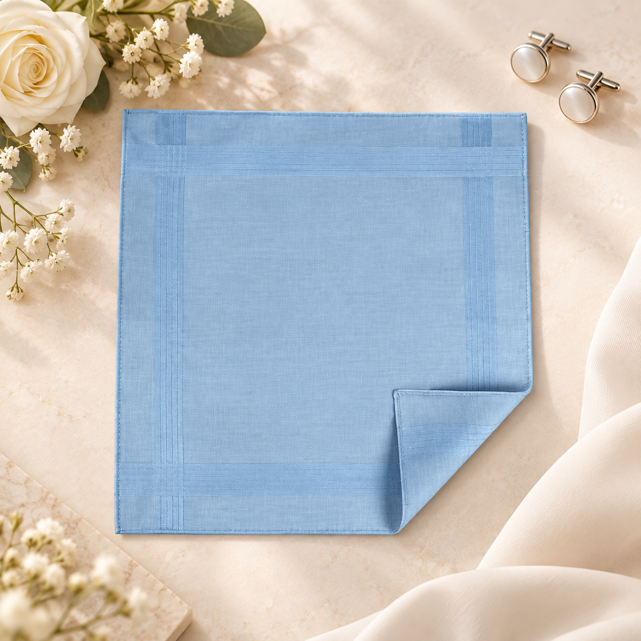 The Classic Cotton Pocket Square bridal accessory photo 4