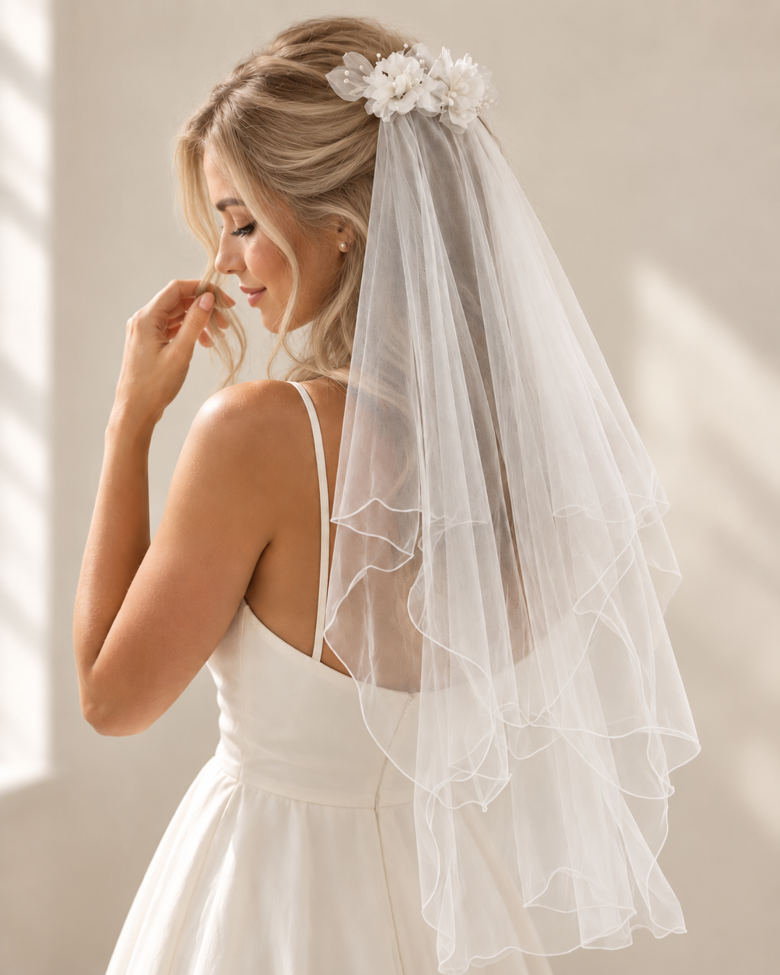Lottie Floral Veil wedding veil NZ photo 5