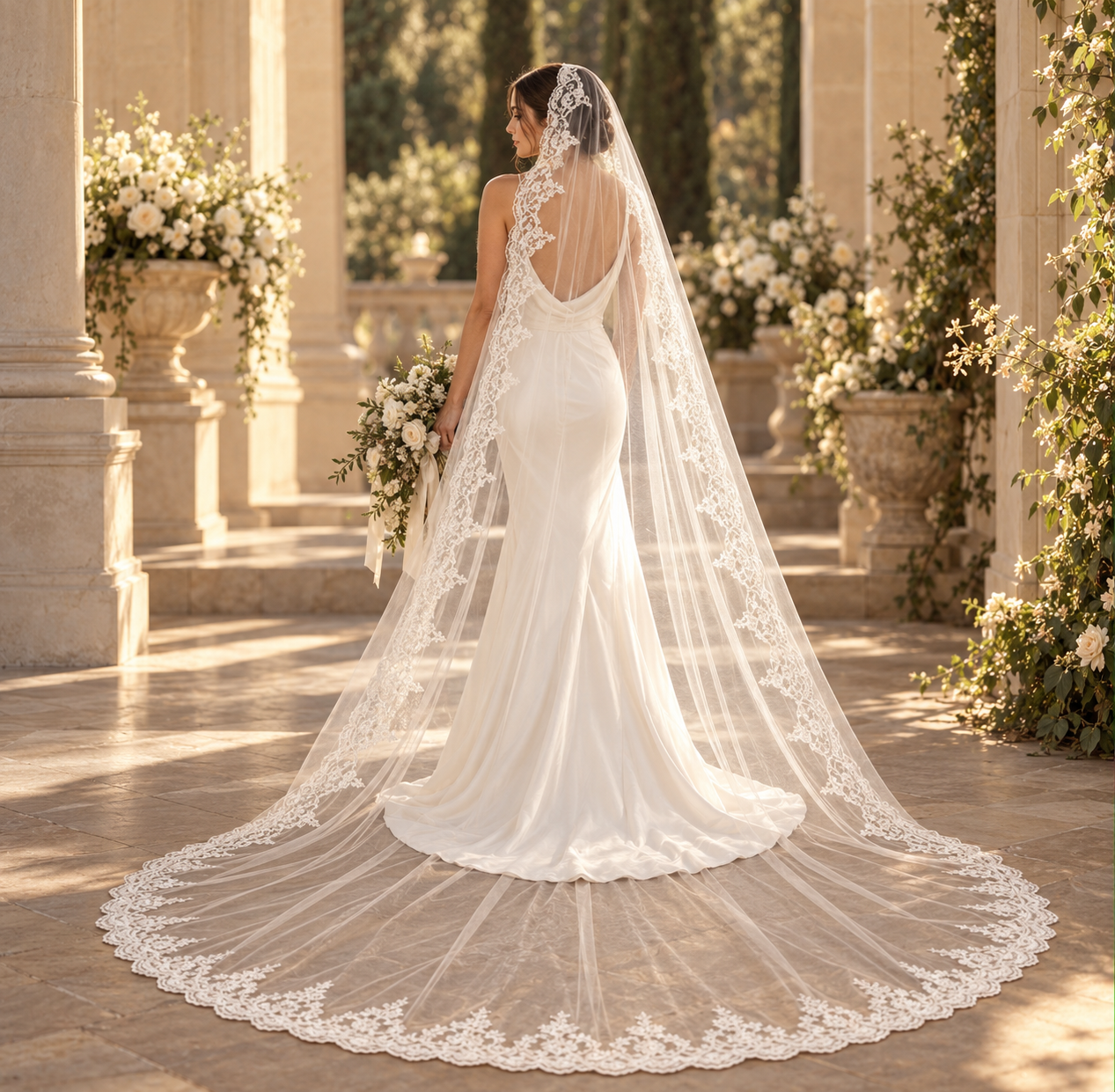 Classic — Cathedral Mantilla Veil wedding veil NZ photo 7