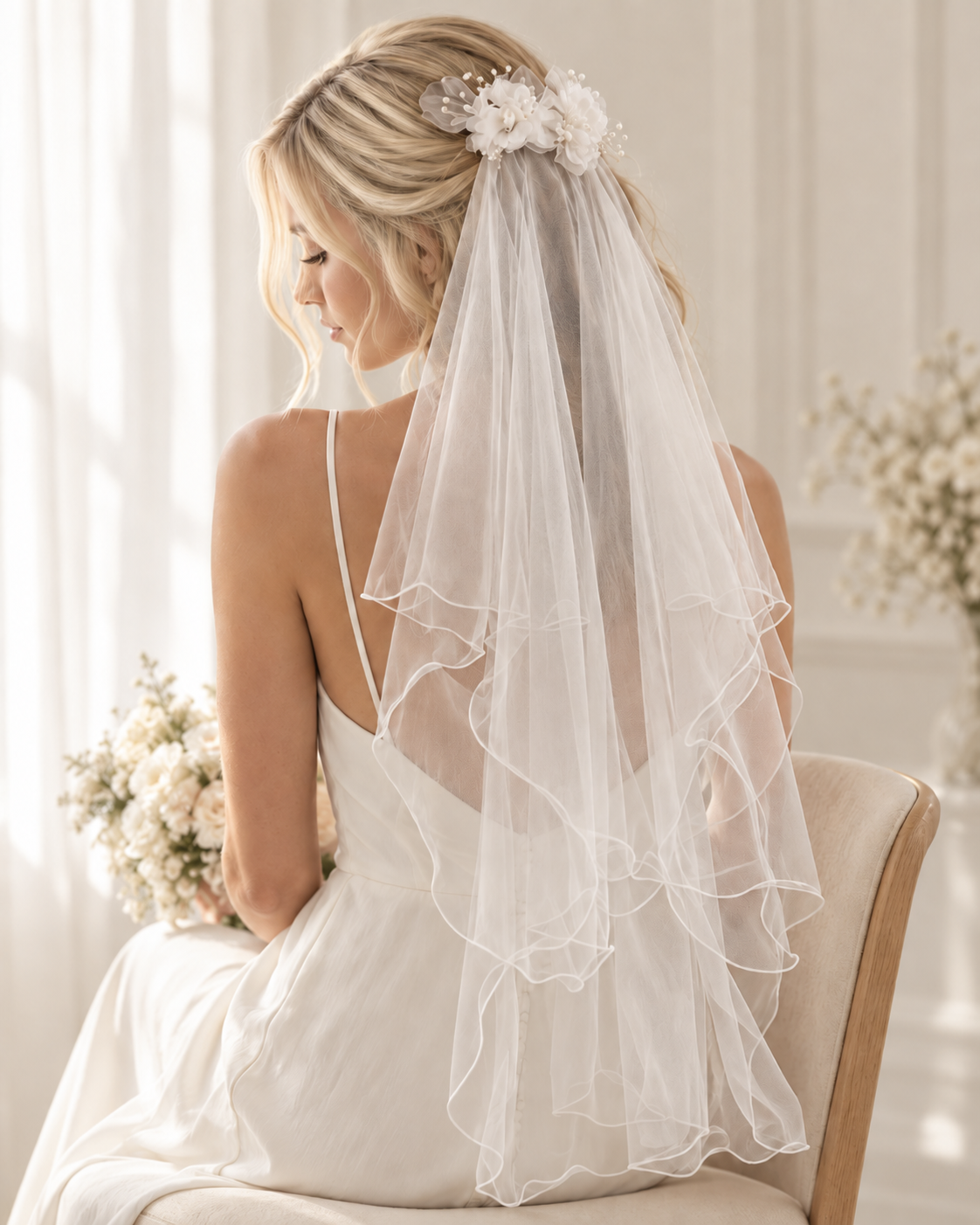Lottie — Short Mantilla Veil