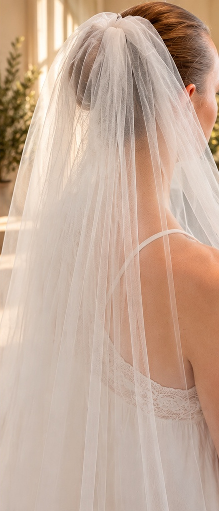 Isla — Plain Chapel Veil wedding veil NZ photo 6