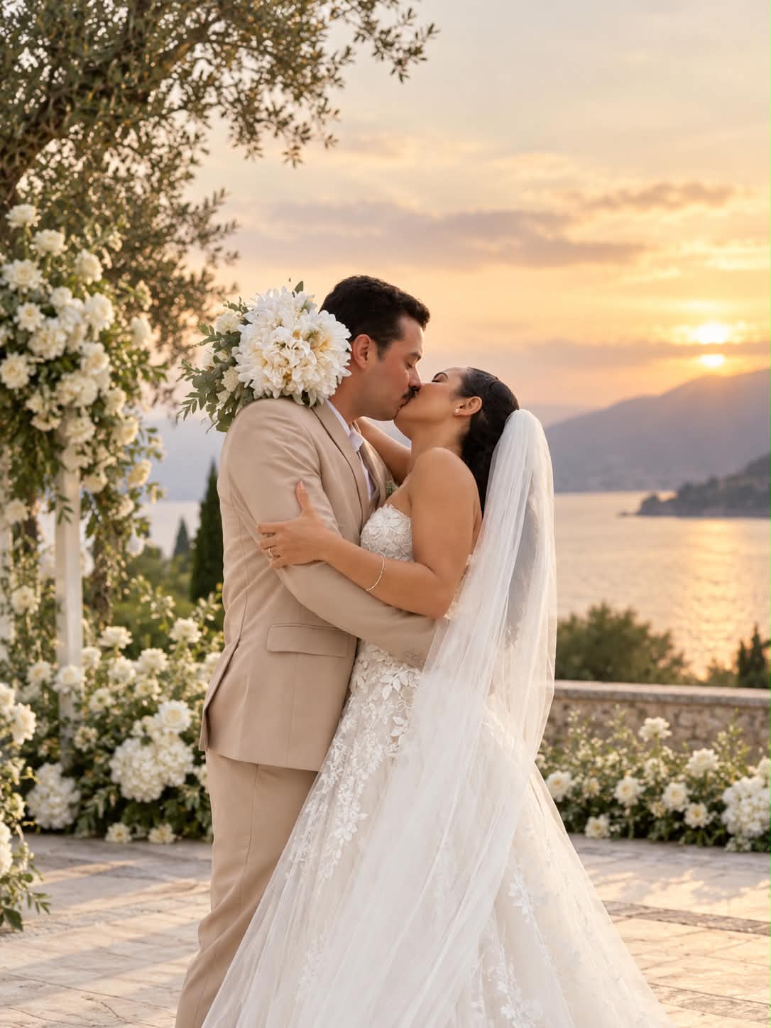 Hayley — Plain Cathedral Veil wedding veil NZ photo 12