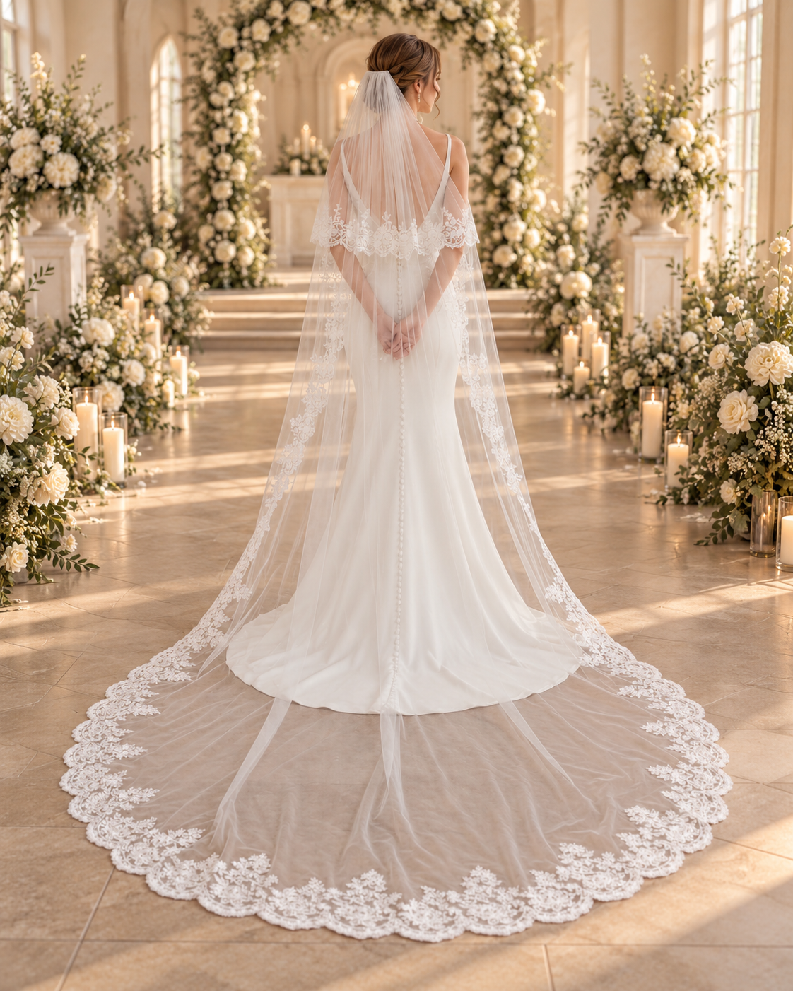Arabella — Cathedral Mantilla Blusher Veil