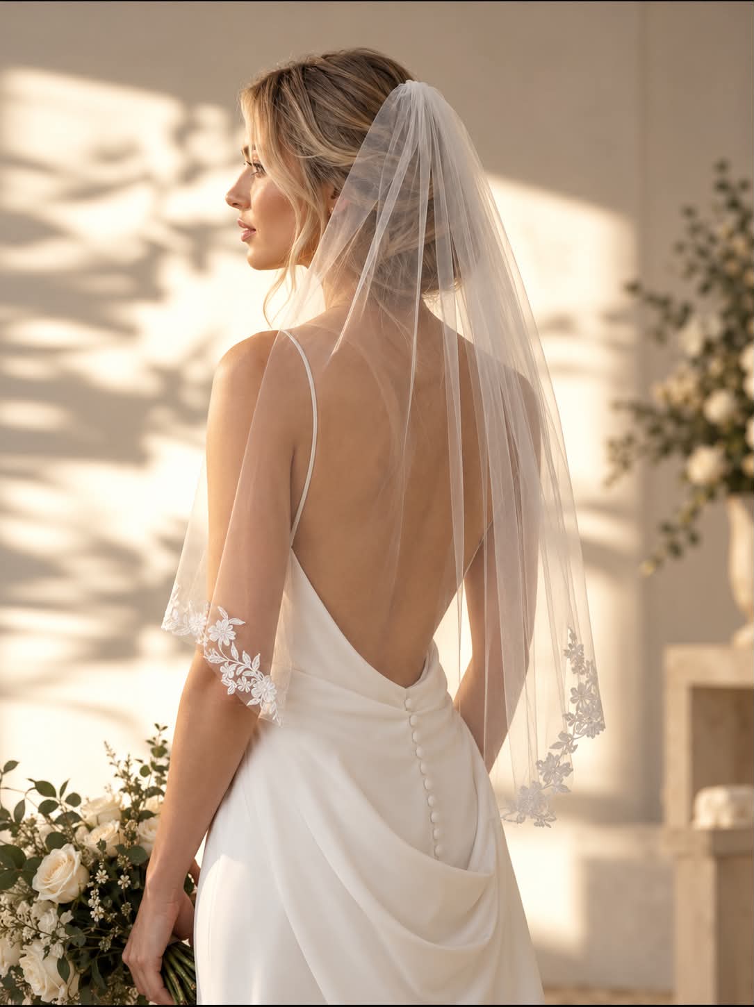 Rosalie — Floral Edge Veil
