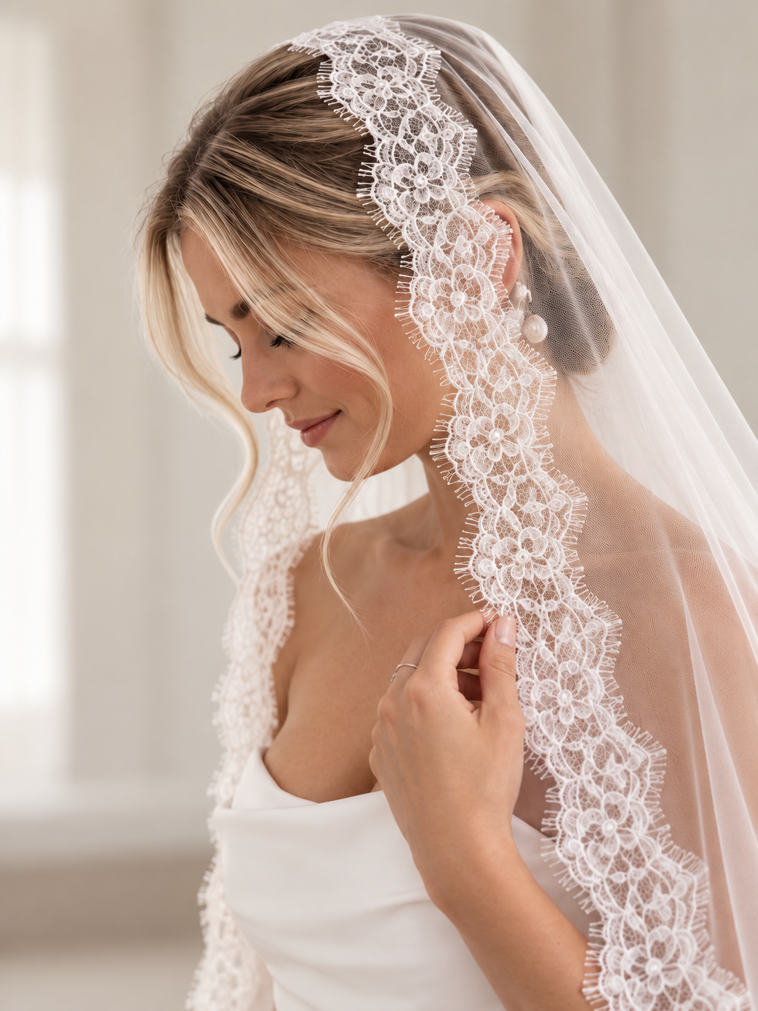 Catherine — Lace Chapel Veil