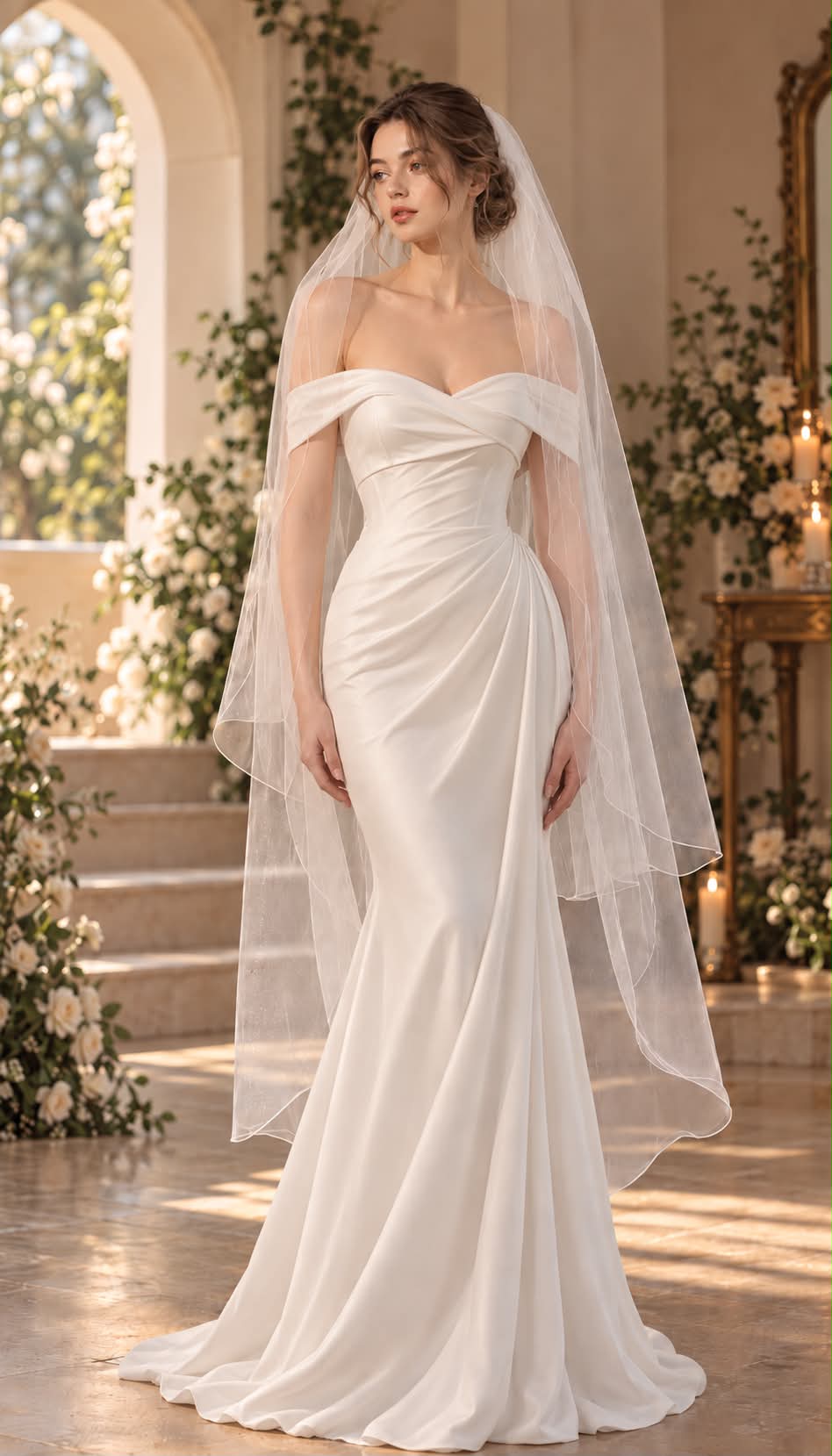Esme Two-Tier Cascade Veil wedding veil NZ photo 4