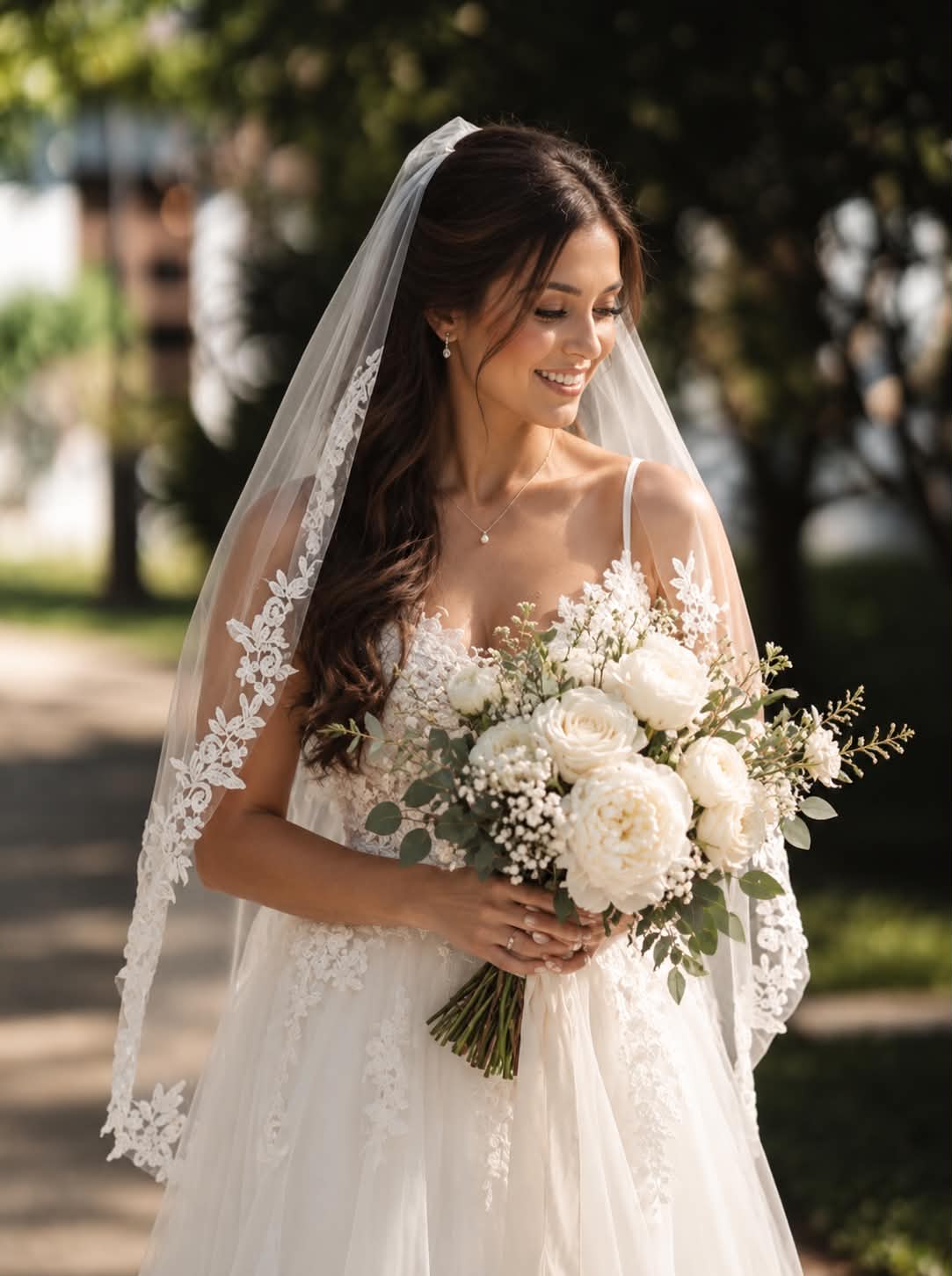 Daisy — Floral Chapel Veil
