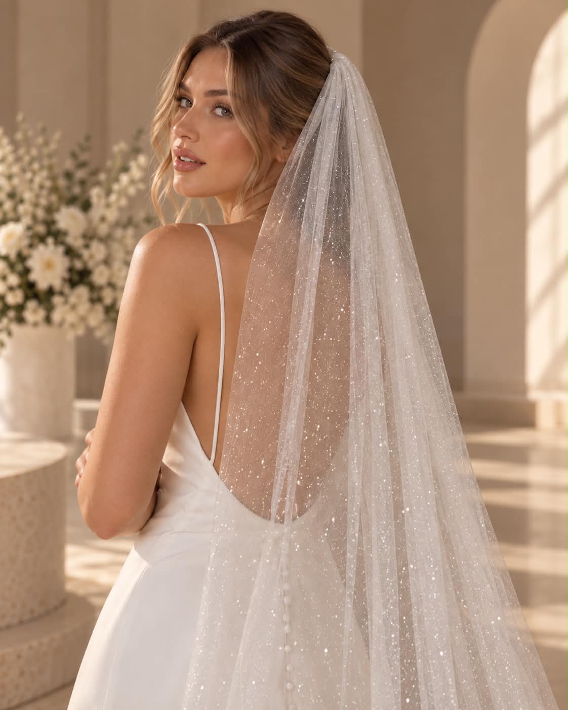 Stella — Sparkle Fingertip Veil
