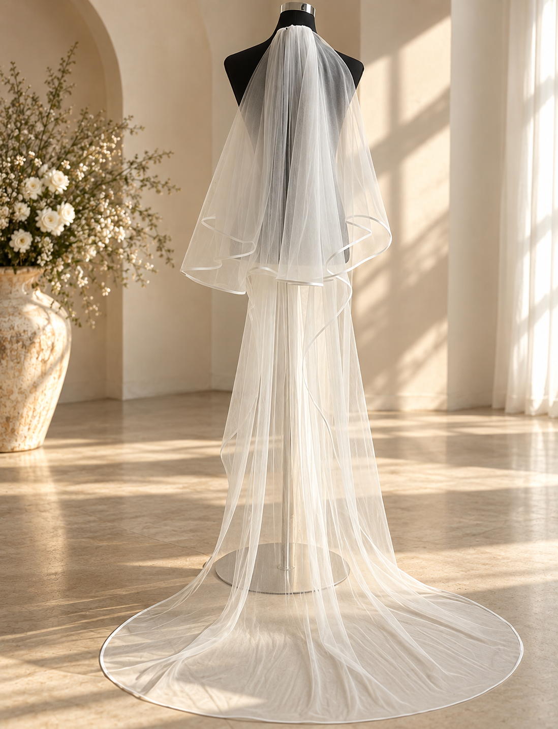 Juliette — Chapel Blusher Veil wedding veil NZ photo 4