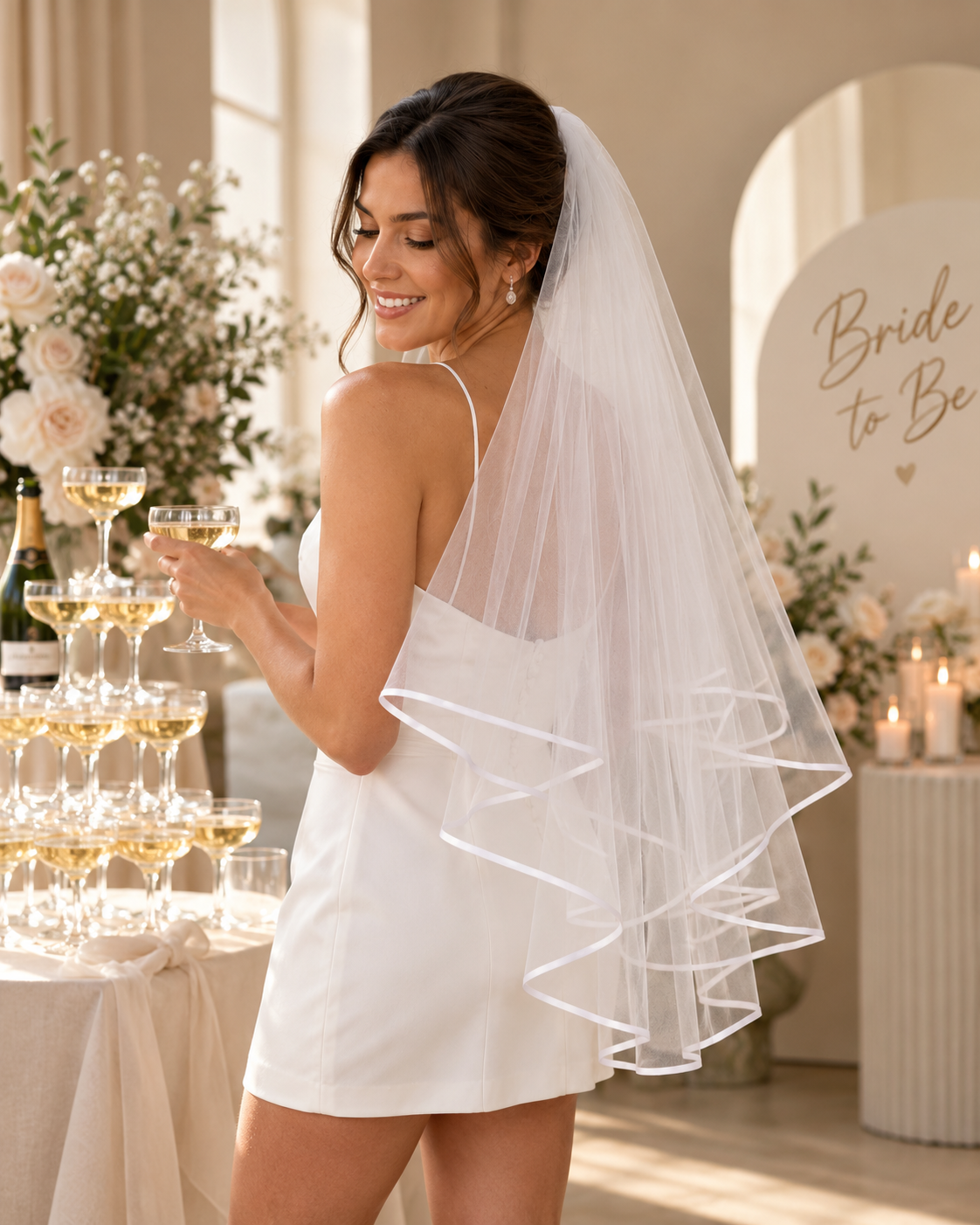 Eva — Two-Layer Blusher Veil
