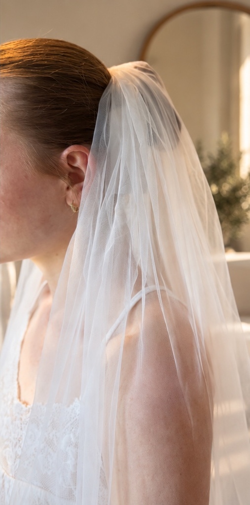 Skye — Plain Fingertip Veil wedding veil NZ photo 7